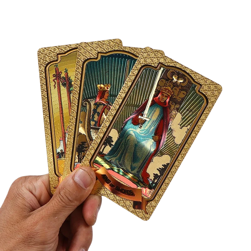 Prémium arany-fóliás Tarot kártyakészlet