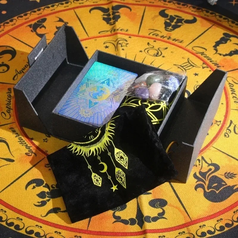 Zodiákus témájú gyűjthető kiadás – Mystic's Treasure Tarot & Crystal készlet