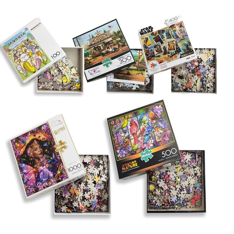 Többszínű puzzle készlet - klasszikus kirakós kiegészítők kollekció