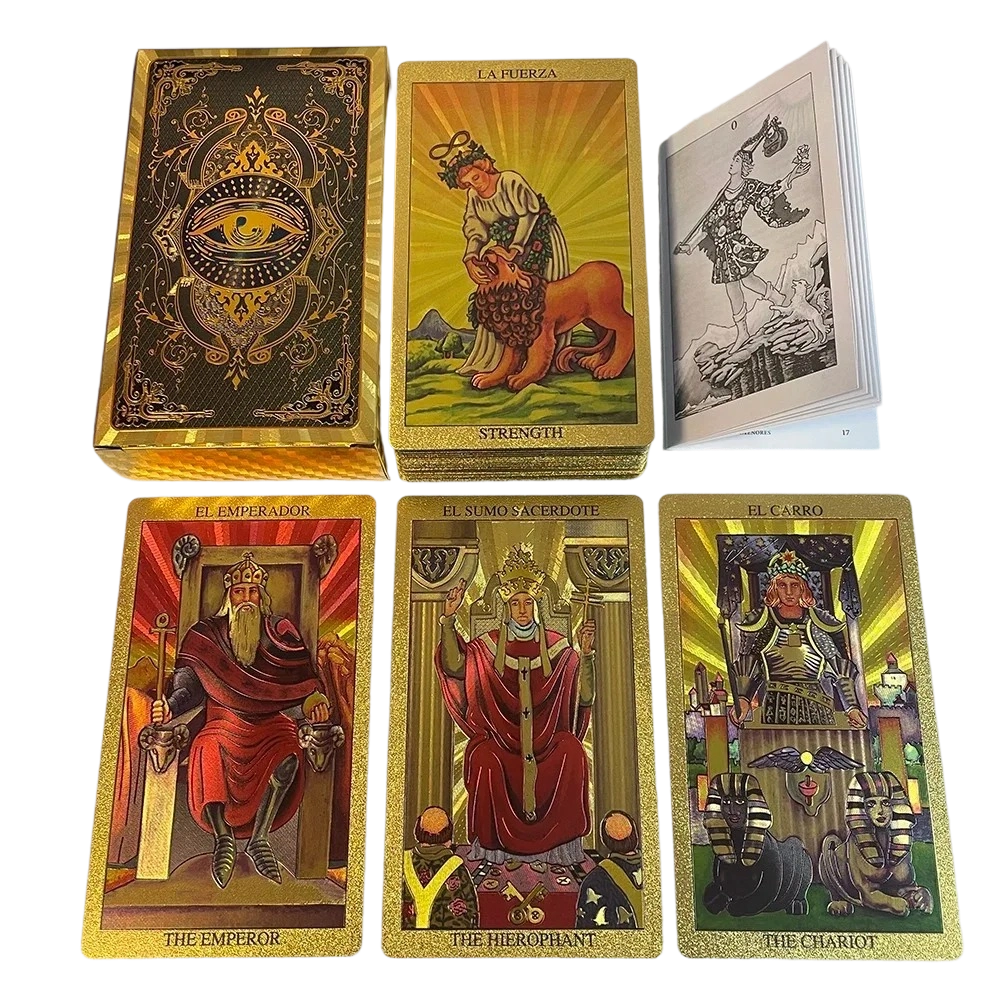 Prémium arany-fóliás Tarot kártyakészlet