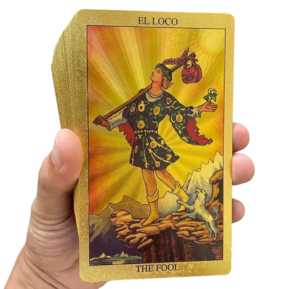 Prémium arany-fóliás Tarot kártyakészlet
