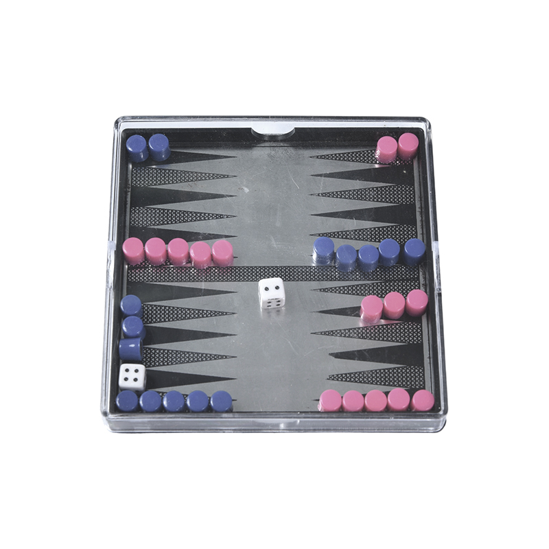 Kompakt akril tok mágneses backgammon készlet