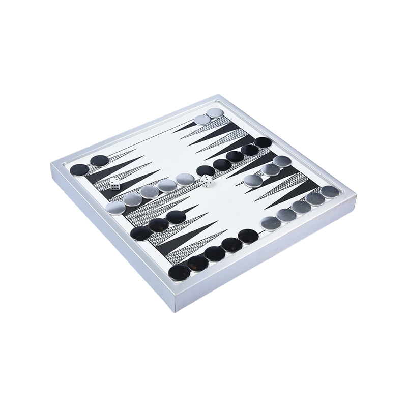 Prémium alumínium backgammon készlet - Modern asztali kiadás