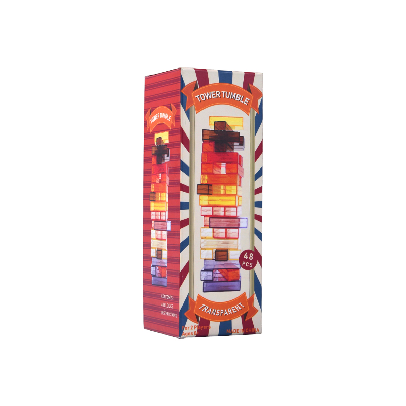 48 darabból álló színes halmozási kihívás Transparent Tower Tumble Game