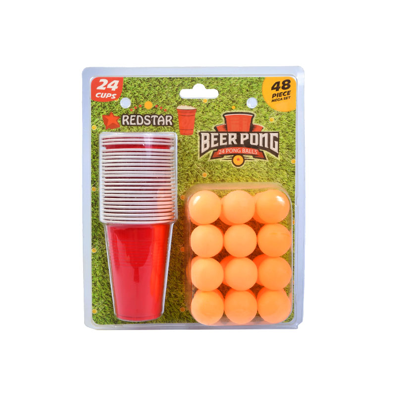 Redstar Beer Pong készlet – 24 csésze és 24 ponglabda (48 részes mega készlet)