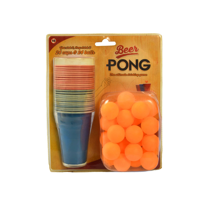 24 csésze és 24 labda az Ultimate Party Fun Beer Pong játékkészlethez