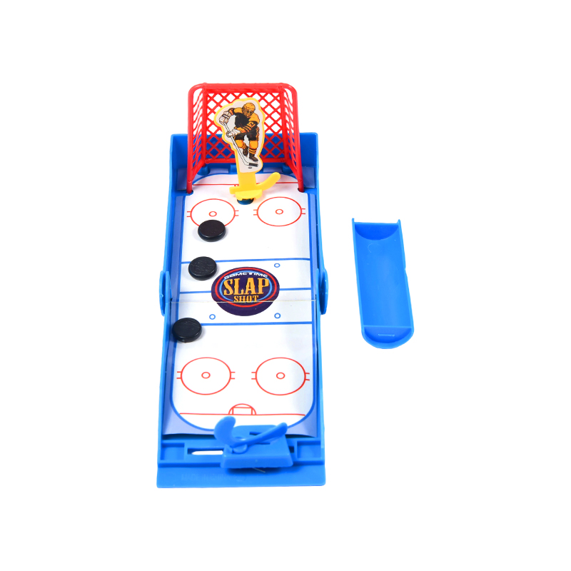 Kompakt asztali jégkorong rugós indítóval Slap Shot mini jégkorongjáték